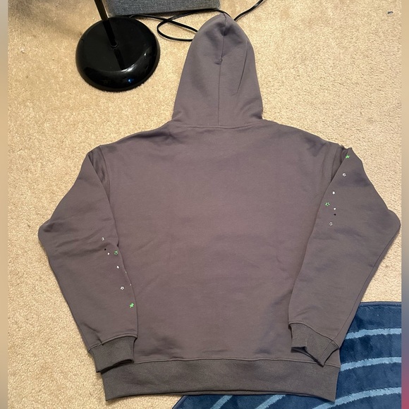 Sp5der Spider Hoodie Grey Green Small Men’s Young Thug Slime Green - Picture 2 of 4